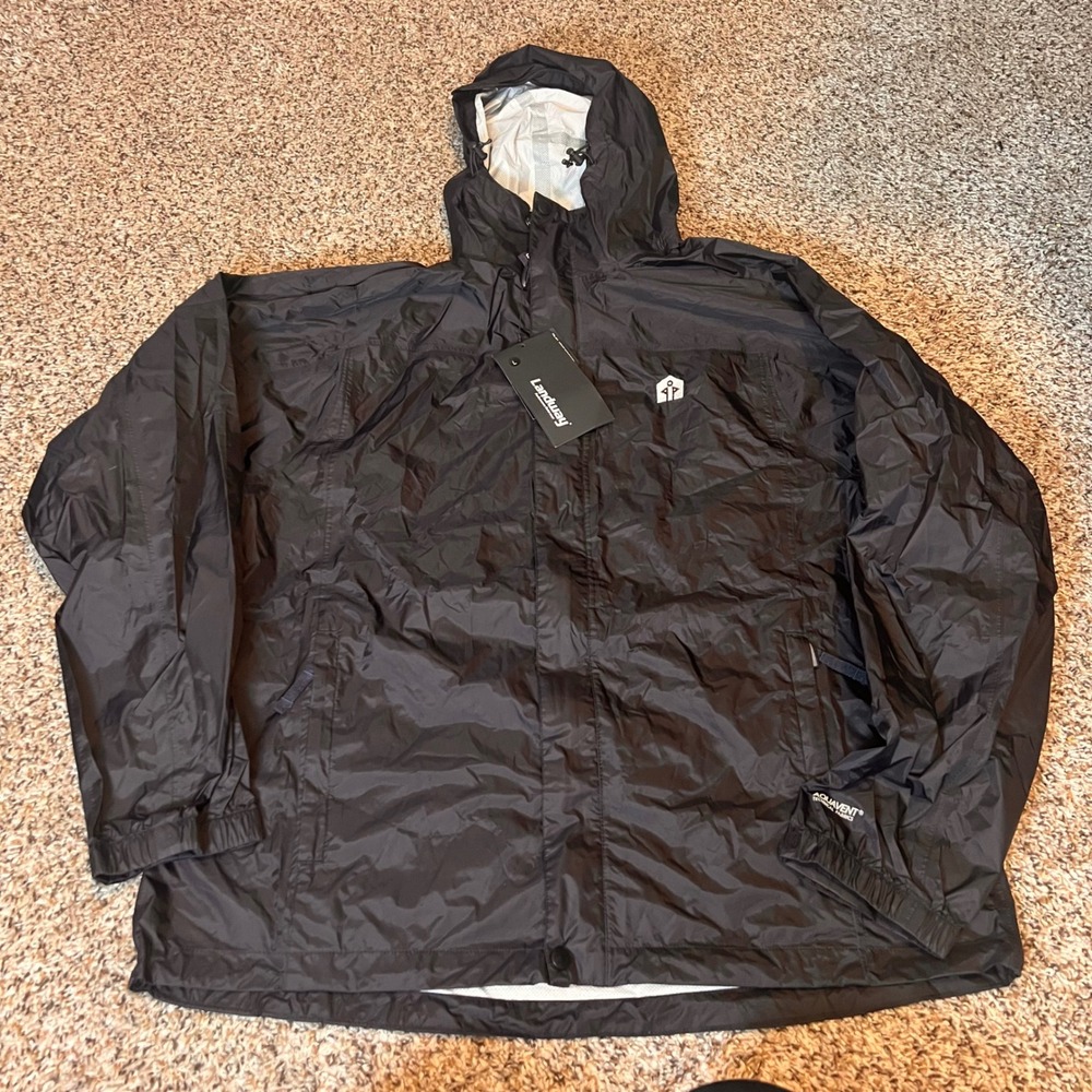 Landway TP-80 Monsoon Men's Black Rain Jacket Performance Outerwear‎ - L